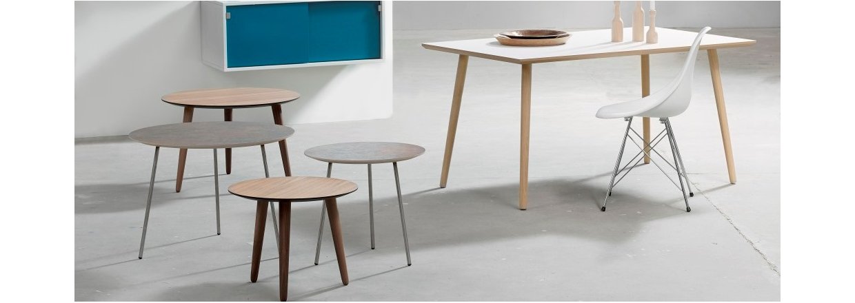 Borde i laminat, linoleum og massiv træ findes her - se udvalget.