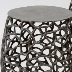 Double - sofabordsst i sort nikkel.