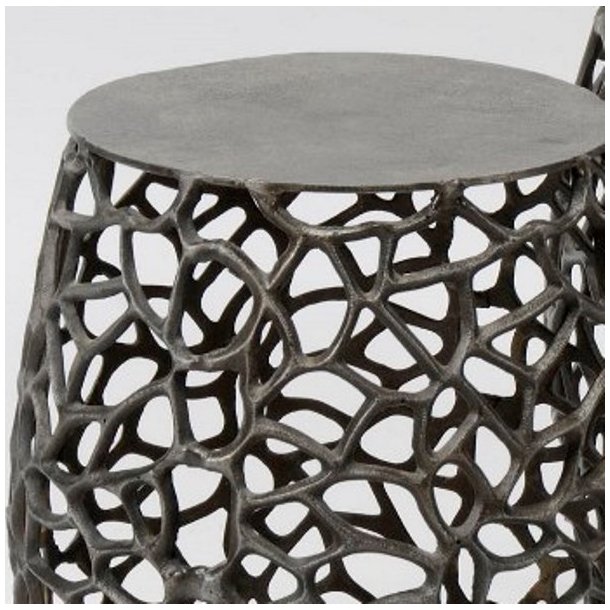 Double - sofabordsst i sort nikkel.