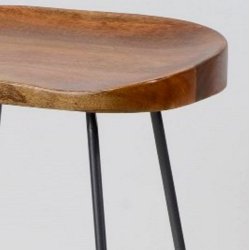 High-five, barstol i massiv akacietr� og metal