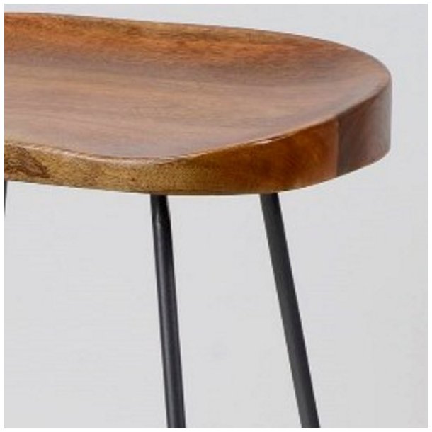 High-five, barstol i massiv akacietr� og metal