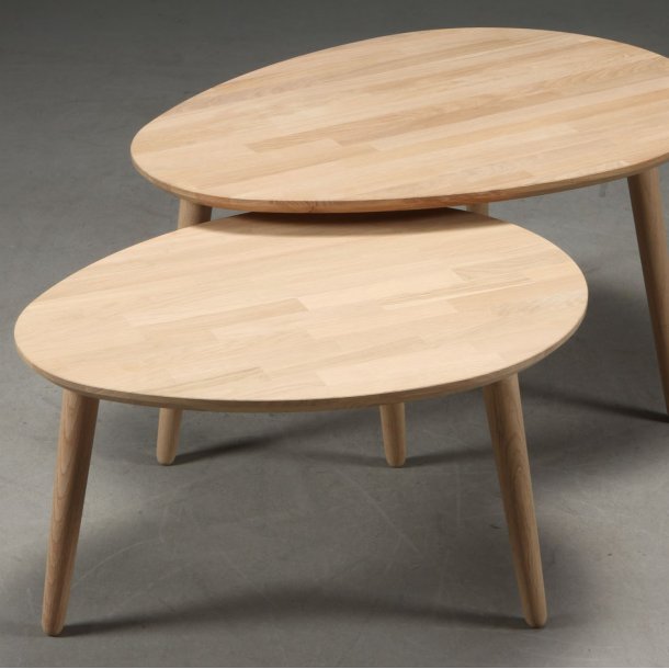 Lumber - sofabord i massiv eg,  drbeform 89 x 66 cm