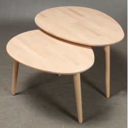 Lumber - sofabord i massiv bg, drbeform 89 x 66 cm