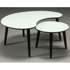 Sofabordsst - hvid laminat