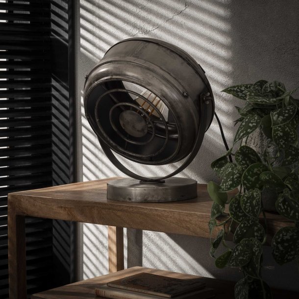 Bordlampe i antik slvfarve