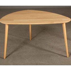 Lumber - sofabord i massiv bg,  organisk trekant 80 x 60 cm