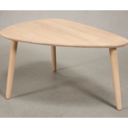 Lumber - sofabord i massiv bg,  organisk trekant 93 x 65 cm