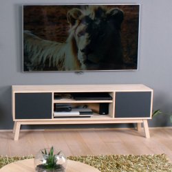 Cannes - tv-bord i massiv eg