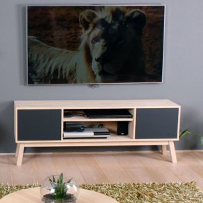 Cannes - tv-bord i massiv eg