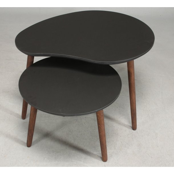 CT 30 - rundt sofabord i linoleum, valnddeben, 4 strrelser.