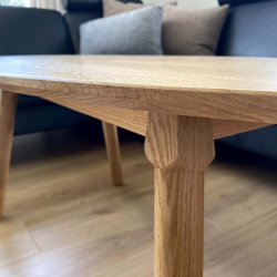 Lumber sofabord - elipseformet 60x120 cm