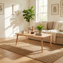 Lumber - sofabord i massiv b�g, rektangul�r 130 x 70 cm.