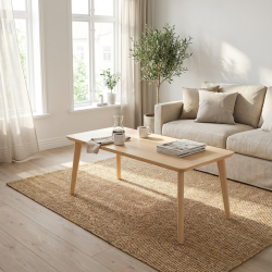 Lumber - sofabord i massiv b�g, rektangul�r 130 x 70 cm.