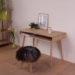 Duxx - skrivebord med 1 rum , massiv eg