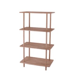 Loop - reol med 4 hylder i massiv eg, bredde 70 cm