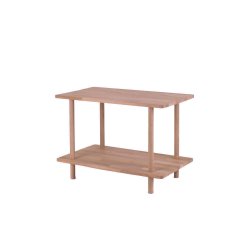 Loop - reol med 2 hylder i massiv eg, bredde 70 cm