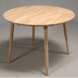 Lumber - rundt spisebord ø cm., tillægsplader, massiv eg - - Zity1.dk