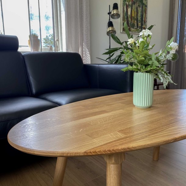 Lumber sofabord - elipseformet 60x120 cm