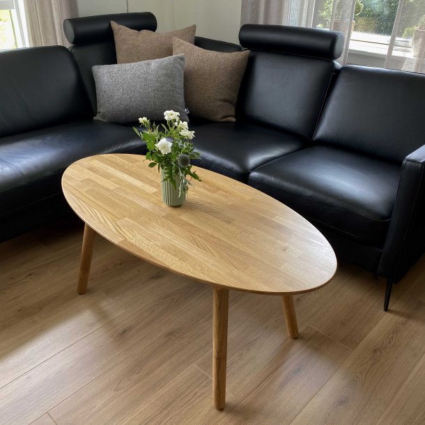 Lumber sofabord - elipseformet 60x120 cm