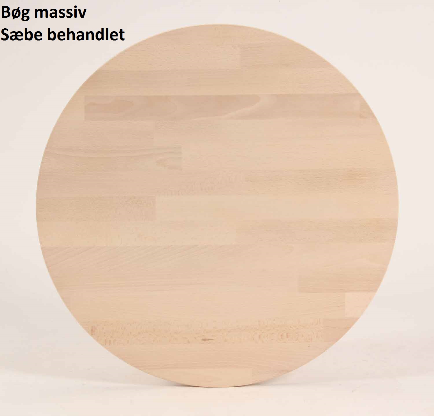 Lumber - rundt spisebord ø 100 cm, med 2 tillægsplader, massiv bøg Sæbebehandlet