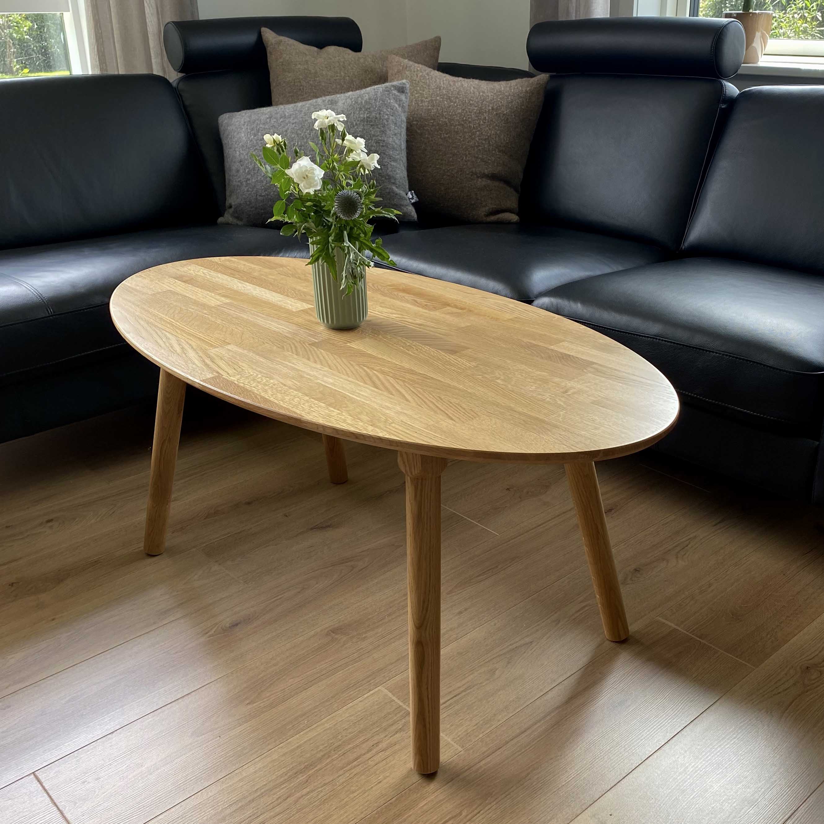 Lumber sofabord - elipseformet 60x120 cm